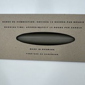 habitat Dinner Table Candles Made In‎ Denmark 13 Hr Burn (6) 25Cm Gray NEW